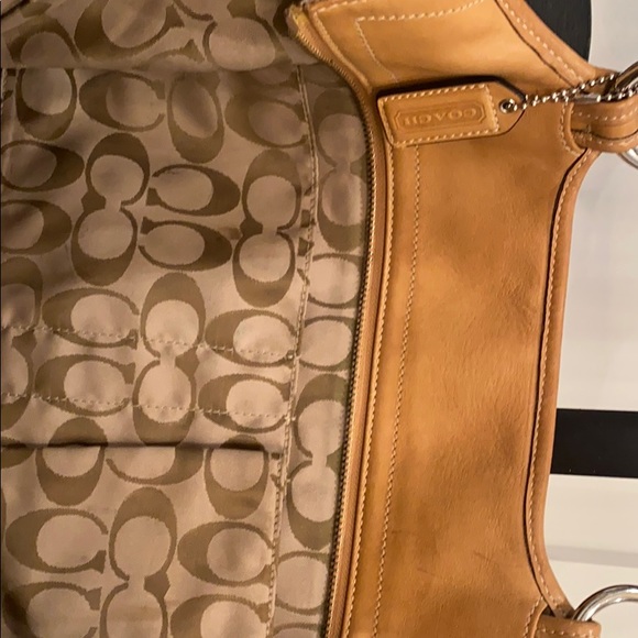 Coach, boho, leather, large zippered tote! - Picture 6 of 15